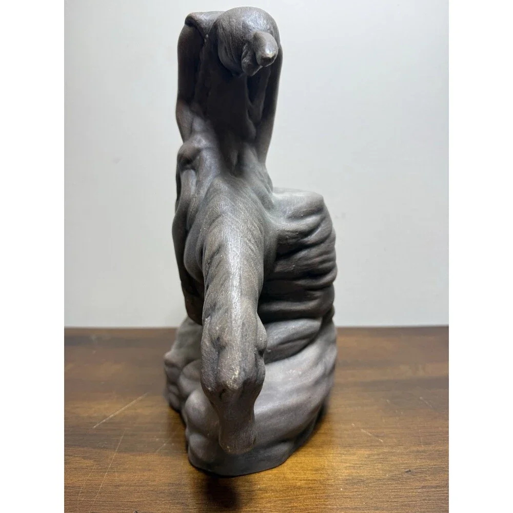 Vintage End Of Trail Native American Indian Horse Ceramic Handpainted 1979